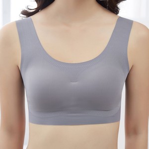 Womens Comfort Seamless Wire Free Stretch Sports Bra Vest Running Yoga Gray Ebay