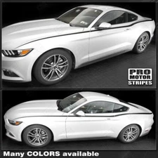 Ford Mustang 2015-2023 Ready-2-Rock Side Stripes Decals (Choose Color)
