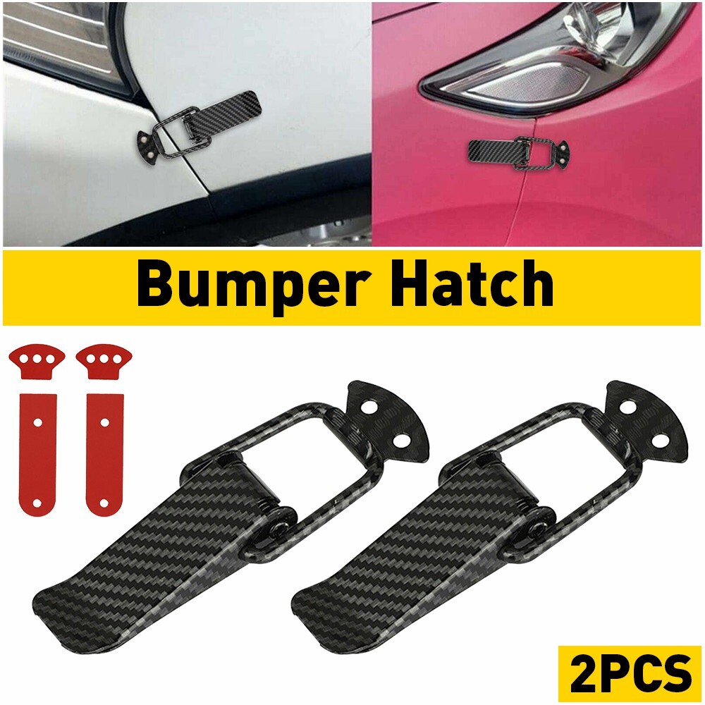 2x Carbon Fiber Quick Release Fasteners Car Bumpers Trunk Fender Hatch Lid New