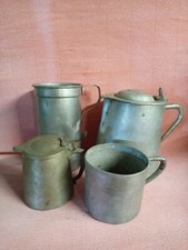 LOTTO 4 STOVIGLIE DA CUCINA IN ALLUMINIO D'EPOCA