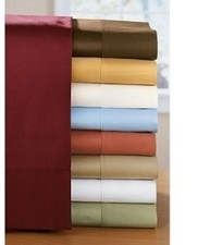 1500 Thread Count 100 Egyptian Cotton Solid Bed Sheet Set 15 COLORS / 6 SIZES