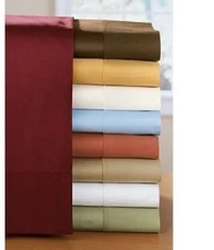 1500 Thread Count 100% Egyptian Cotton Solid Bed Sheet Set 15 COLORS / 6 SIZES