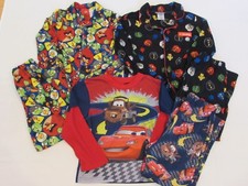 LOT OF 3 PAIRS BOYS  2-PIECE L/S WINTER PAJAMAS, CARS/ANGRY BIRDS/NINJAGO SIZE 8