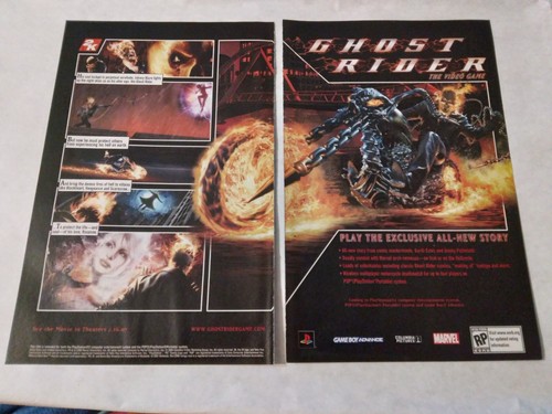 2006 Annonce imprimée pour jeu vidéo GHOST RIDER 2pgs 10X13 PLAYSTATION GAME BOY ADVANCE  - Photo 1 sur 1