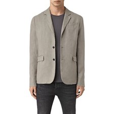 All Saints Beige Dekalb Linen Blazer Size XL 42 468