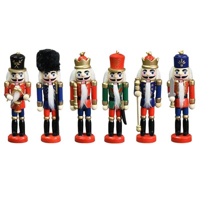  6 Pcs Nussknacker-Verzierung Tischdekoration Ziernussknacker -Figur