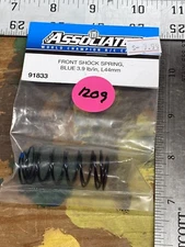 Team Associated 91833 Front Shock Spring: Blue 3.90 lb/in, L44mm NIP USA Shipped