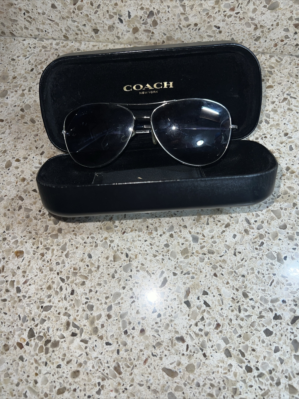 Coach Aviator Sunglasses HC7028 (L915) Jaclyn 9138/17 59 [] 13 135 Silver/Navy-image