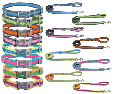 Pro Reflective Adjustable Dog Collar & Leashes, (Each Sold Separately)