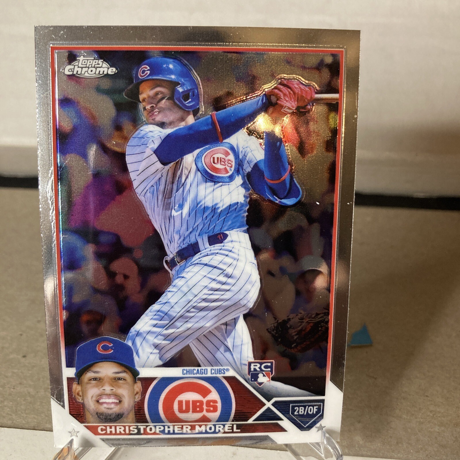 2023 Topps Chrome Base #198 CHRISTOPHER MOREL RC Chicago Cubs ROOKIE CARD