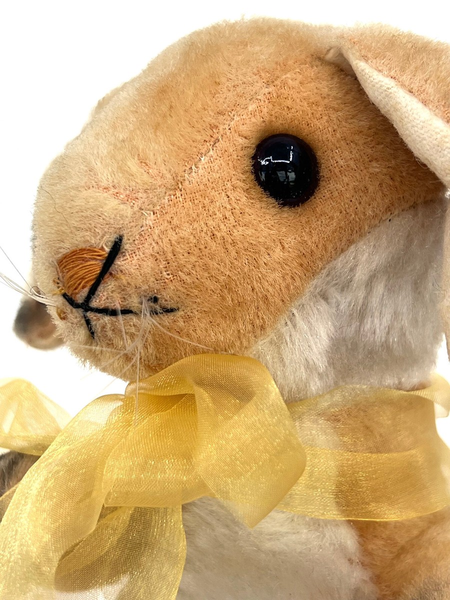 Vintage Plush Easter Bunny 1950s to 70s Artsilk Rabbit 23cm