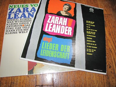 ZARAH LEANDER -COLLECTION OF ZARAH LEANDER RECORDS - LOT OF 2 LPS