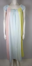 WOMEN'S VINTAGE FULL LENGTH PASTEL NIGHTGOWN - JRS. BY BARAD - SHORT SLEEVE