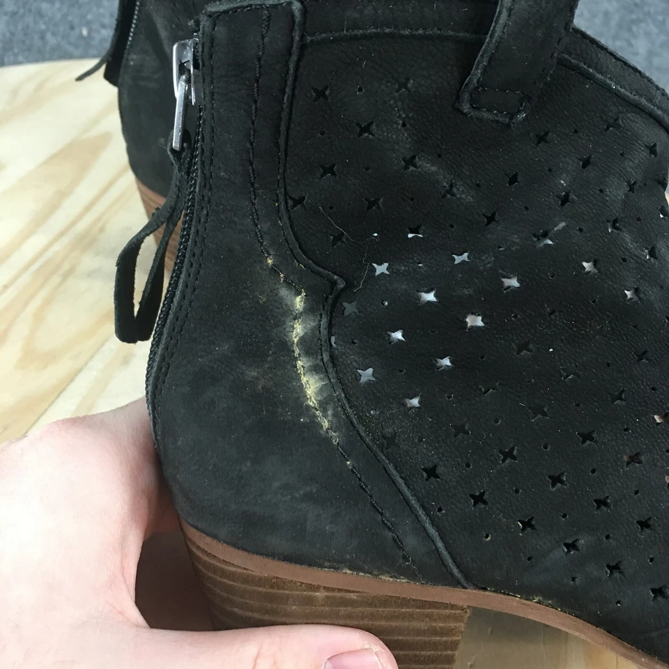 Botas occidentales Sam Edelman para mujer 8,5 negras Reynolds botín recortado cuero Foto 4 de 4