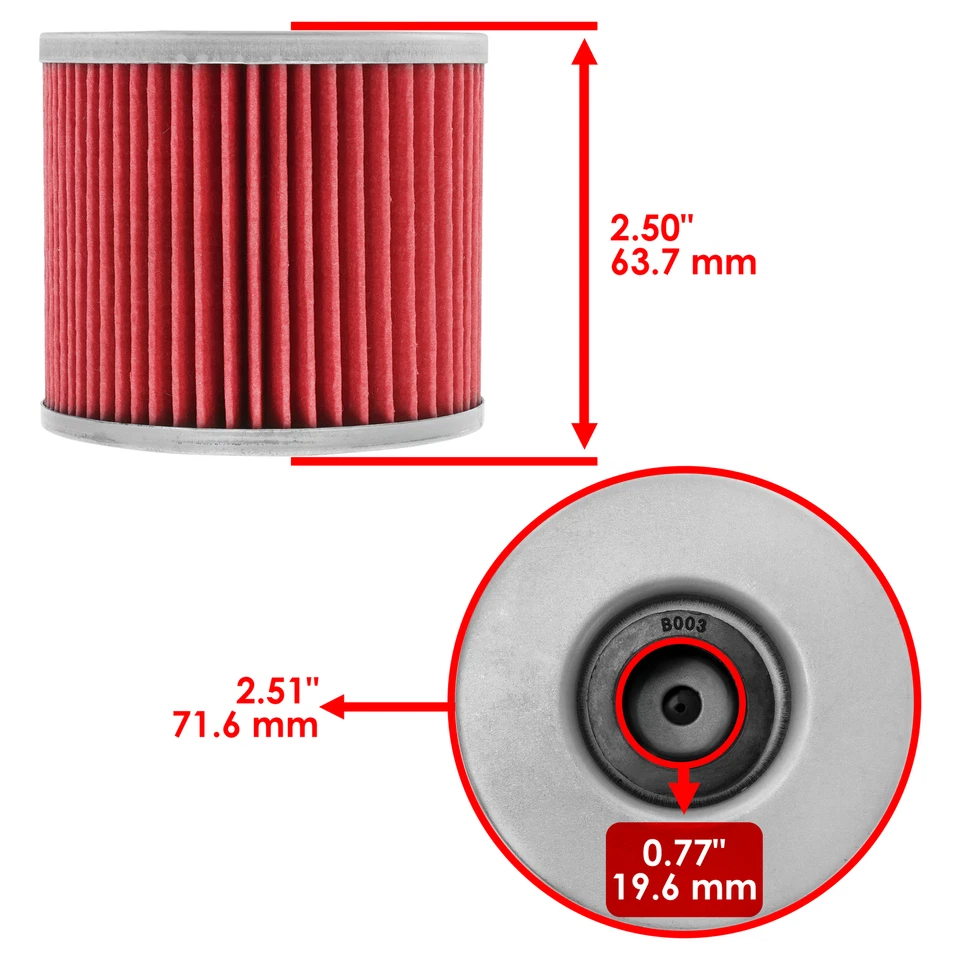 Oil Filter for Suzuki GS550 1977 1978 1979 1980 1983 1984 1985 1986 2-Pack - Image 2 of 4