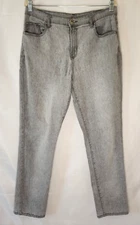 DG2 by Diane Gilman Women's Stretch Denim 5-Pocket Jean Grey Size 12