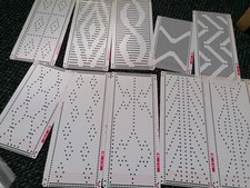 10 x Knitmaster knitting machine ribber lace punch cards (lace patterns R-2) 1