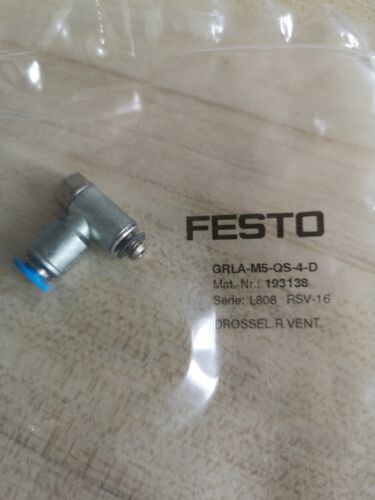 1 STCK. Neu Festo GRLA-M5-QS-4-D 193138 Drosselklappenventil Kostenloser Versand - Bild 1 von 4