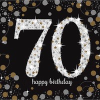70. Geburtstag Party Servietten Amscan Motivservietten Tisch Deko Dekoration