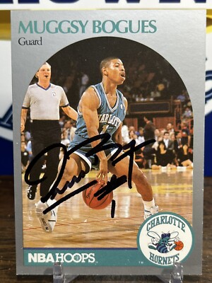 Muggsy Bogues Hornets Autographed 1990 NBA Prop #50 Signed | eBay