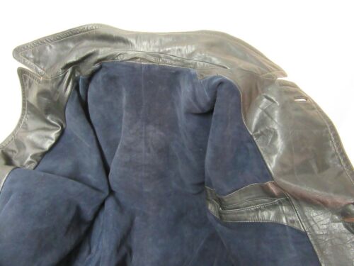 VINTAGE WW2 GERMAN LEATHER KREIGSMARINE HALF BELT JACKET SIZE L - Picture 19 of 21