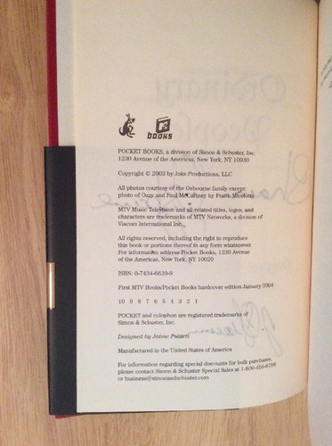 SIGNED by Sharon & Jack Osborne - Ordinary People : Our Story HC + Pic 1st Ozzy - Picture 4 of 12