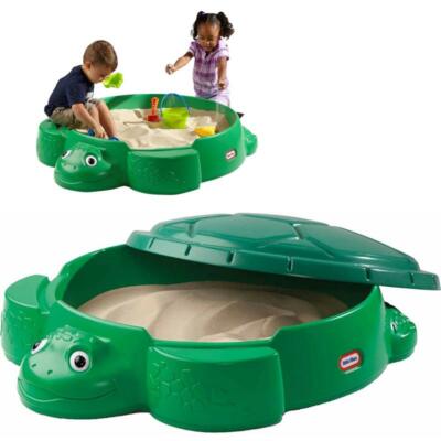 Little Tikes Sand Schildkröte dunkel Grün 2tlg Sandkasten Sandkiste + Deckel Neu