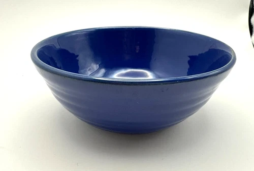 RARE - Vintage Bauer Pottery Blue 5" Cereal Bowl Ring - EXCELLENT CONDITION