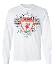 Liverpool Super Hero Logo Soccer Football Futbol Mens & Youth Long T-Shirt