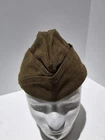 Vintage WW2 Dated 1942 US Military  Garrison Side Cap Green Wool Size 7-1/8 NOS