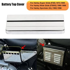 Chrome Battery Top Cover For Harley Sportster 883 1000 1200 XLH 82-96 FXE 73-85