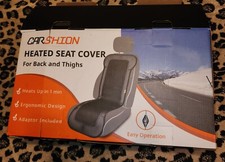 Carshion Heated Seat Cover With Adapter. Black. Carshion Heated Seat Cover With Adapter. Black.