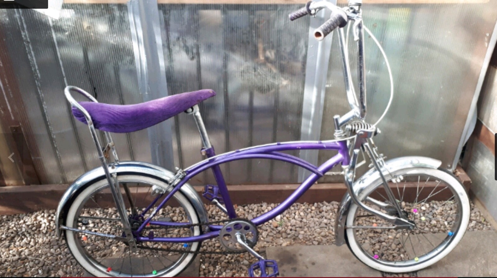 bratz purple banana seat bike