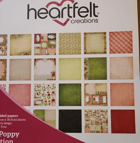 Heartfelt Creations WILD POPPY Paper Pad Collection Card Scrapbooking 12” Tablet - Picture 5 of 6