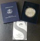 2007 W Burnished $1 American Silver Eagle Dollar
