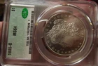 1885-O Morgan  Silver Dollar Strictly Graded CACG MS64 with Cameo contrast