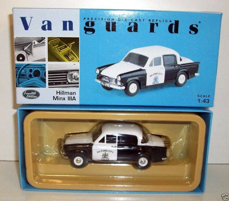 Miniature Vanguards 1/43 – Hillman Minx Verte Et Blanche – Très Bon état Avec Boîte