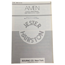 Amen Sheet Music Jester Hairston Choral Piano SATB Lyrics Christian A Cappella