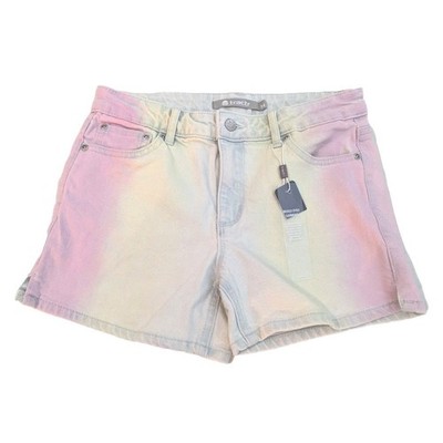 Tractr Girls Pastel Ombre Denim Shorts Rainbow Indigo Dyed 2A450-S-D9B3 Size 14
