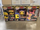 Stranger Things Black Light Funko Pop LOT (3) Eleven, Dustin, Demogorgon
