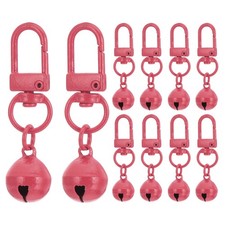 10 PCS Dog Bell, Cat Bell Dog Collar Bell Small Pet Bells Keychain, Rose Red