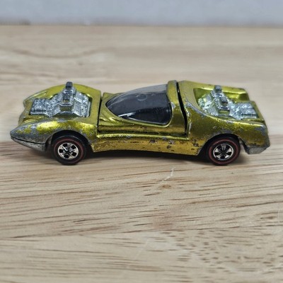 1969 Hot Wheels Red Line Lime Light Green Mod Quad Vintage Made In USA