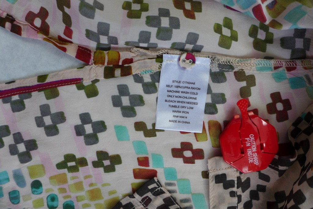 JOHNNY WAS Women's Malina Button Front Geometric Print Long Sleeve Blouse $270