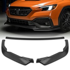 Front Bumper Lip Spoiler Splitter Unpainted Matt Black for 2022-2025 Subaru WRX