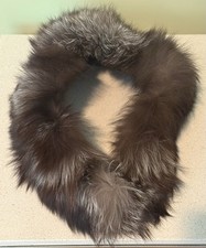 Vintage Genuine Silver Fox Fur Collar/Scarf Luxurious Boa-Style Wrap, 30