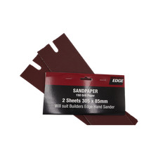 Builders Edge 372 x 108mm 150 Grit Plaster Tool Sand Paper - 2 Pack