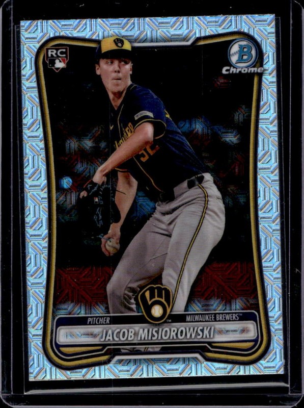 2026 Bowman Mega Box Jacob Misiorowski Chrome RC Mojo Refractor #35 Brewers