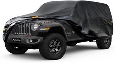 Kayme 7 Layers Car Cover Custom Fit for Jeep Wrangler 4 Dr/Unlimited 4 Door JK