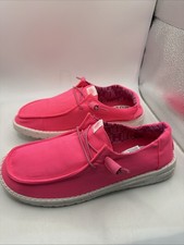 Hey Dude Wendy Funk Mono Electric Pink Neon Women Shoes size 6 New