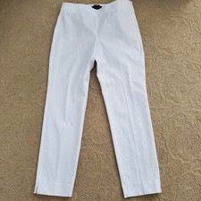 Talbots Chatham Pants Womens Size 6 White Side Zipper 28 Inseam x 31 inch